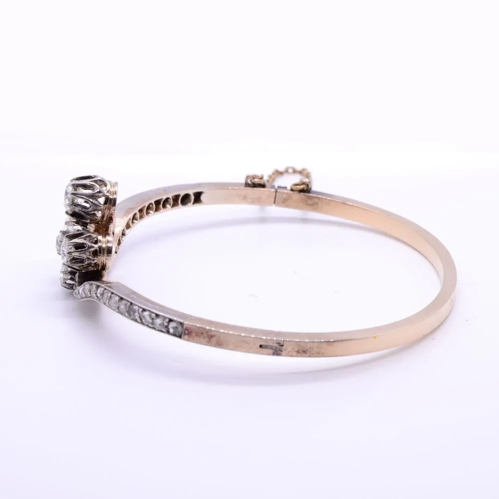 Bracelet Napoléon III « tiare », diamants, or rose et argent sold by 58 Facettes product image thumbnail 4