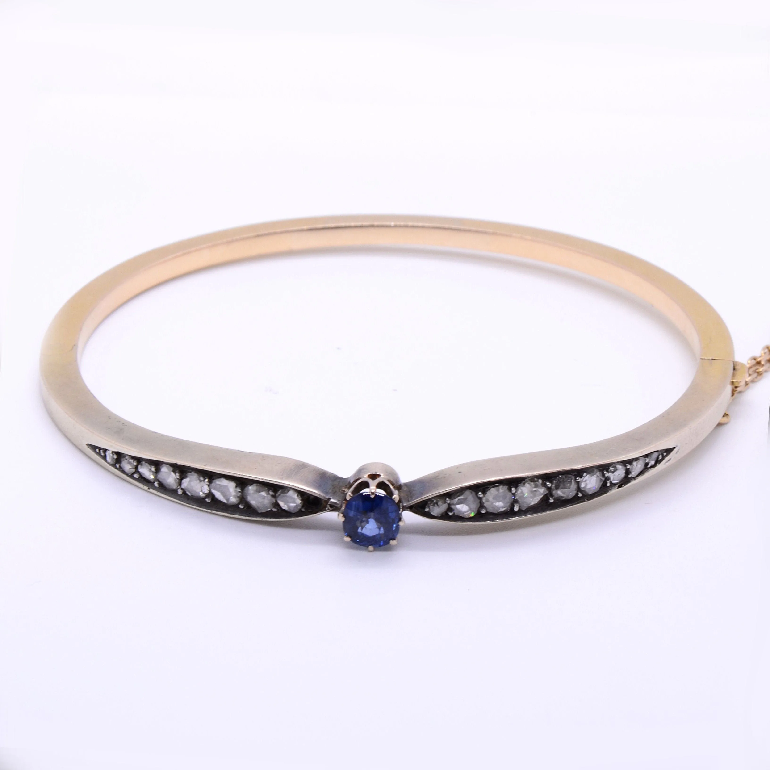 Bracelet 19ème « nœud » saphir, diamants, or et argent sold by 58 Facettes product image thumbnail 3