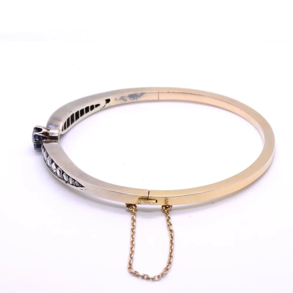 Bracelet 19ème « nœud » saphir, diamants, or et argent sold by 58 Facettes product image thumbnail 5