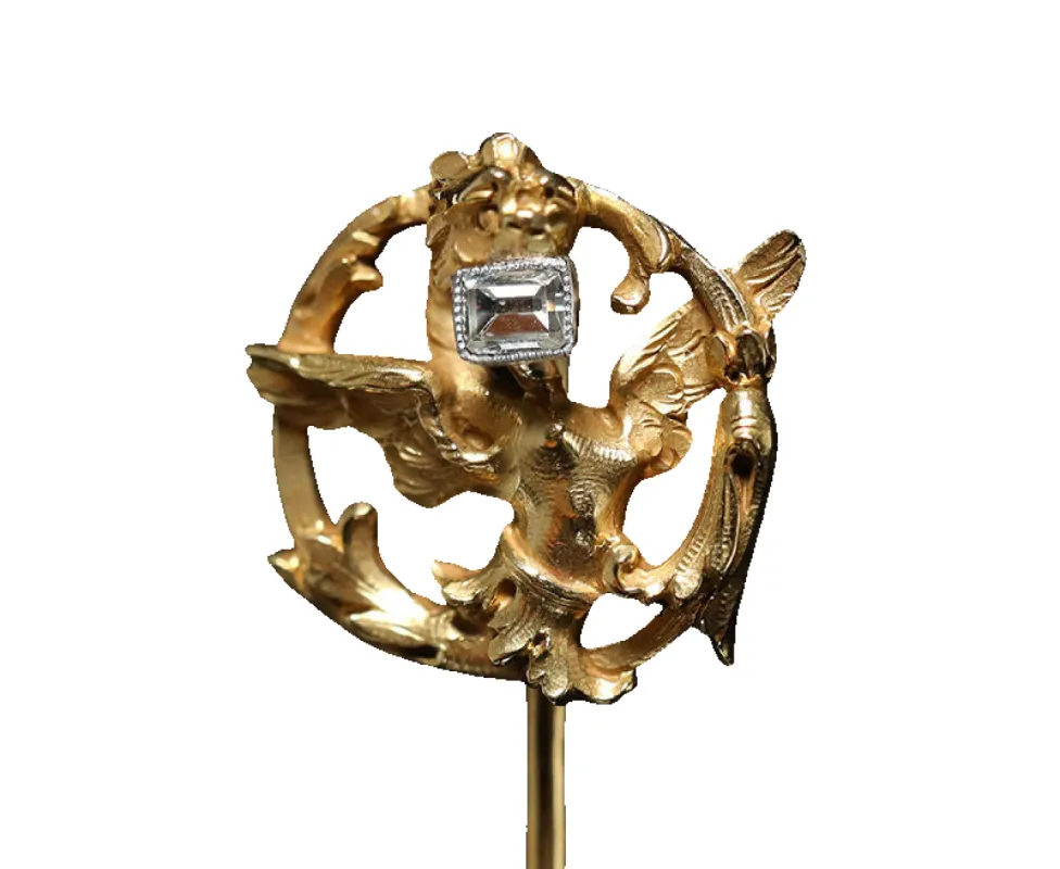 Épingle de cravate en or et diamant « chimère » sold by 58 Facettes