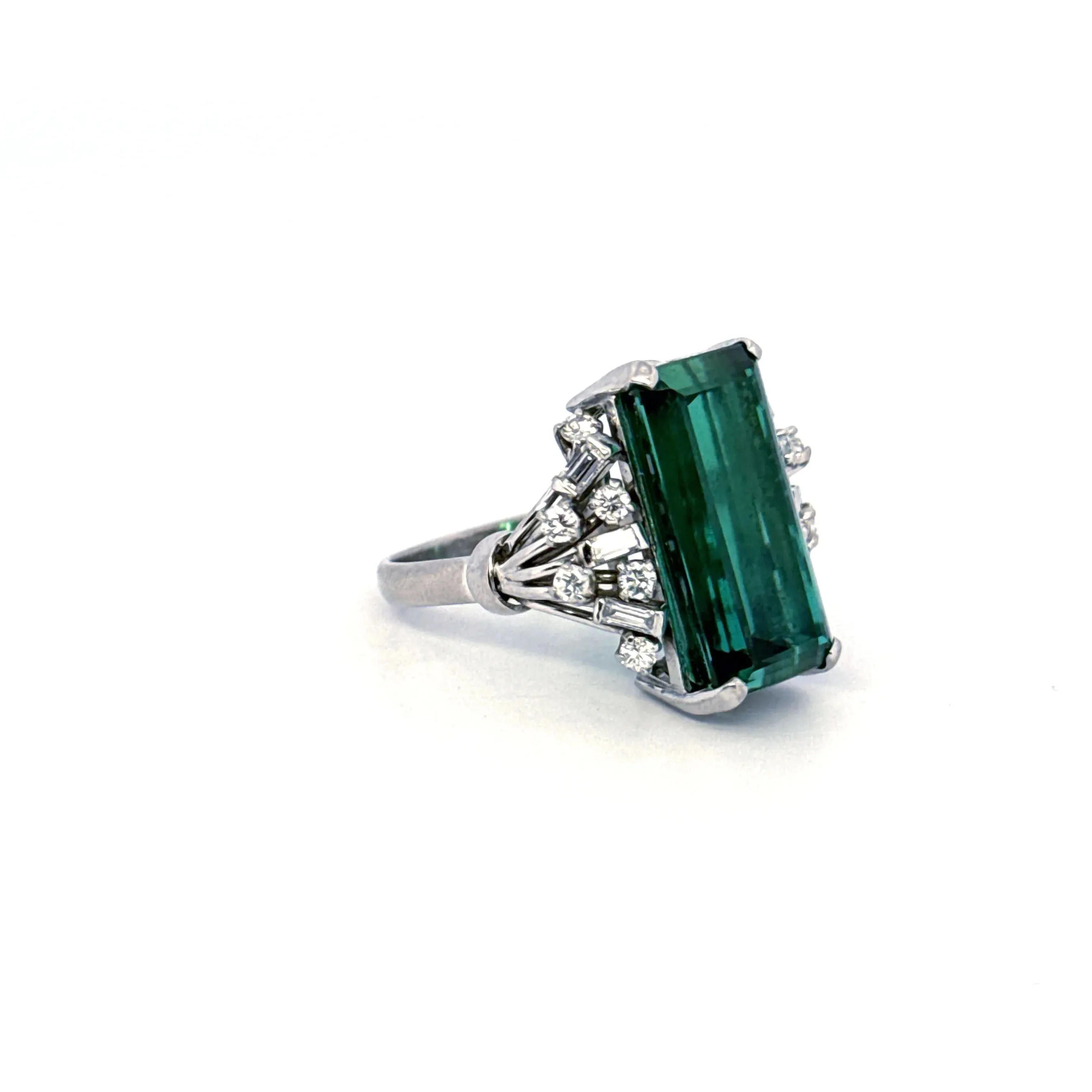 Bague Cocktail Platine Tourmaline Diamants sold by 58 Facettes product image thumbnail 4