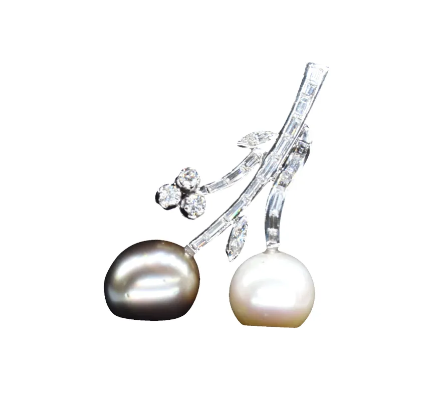 Pendentif en or blanc avec perles sold by 58 Facettes