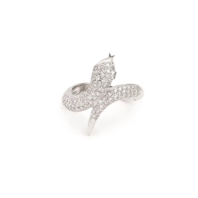 Bague Serpent Diamants or blanc 18 Carats sold by 58 Facettes