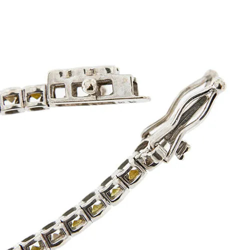 Bracelet tennis en quartz citrine et diamant sold by 58 Facettes product image thumbnail 4