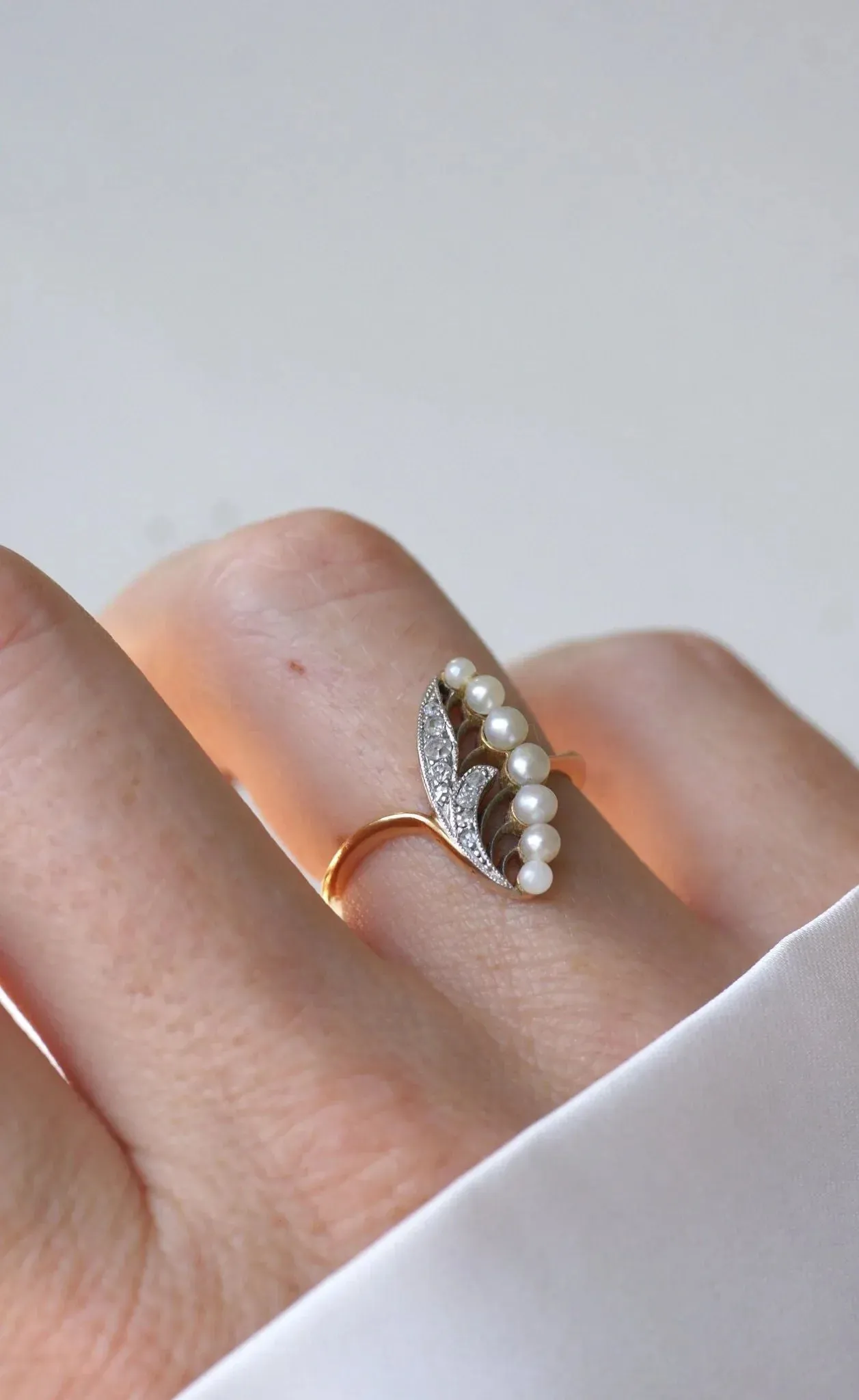 Bague Belle Époque Muguet Perles et Diamants sold by 58 Facettes product image thumbnail 2