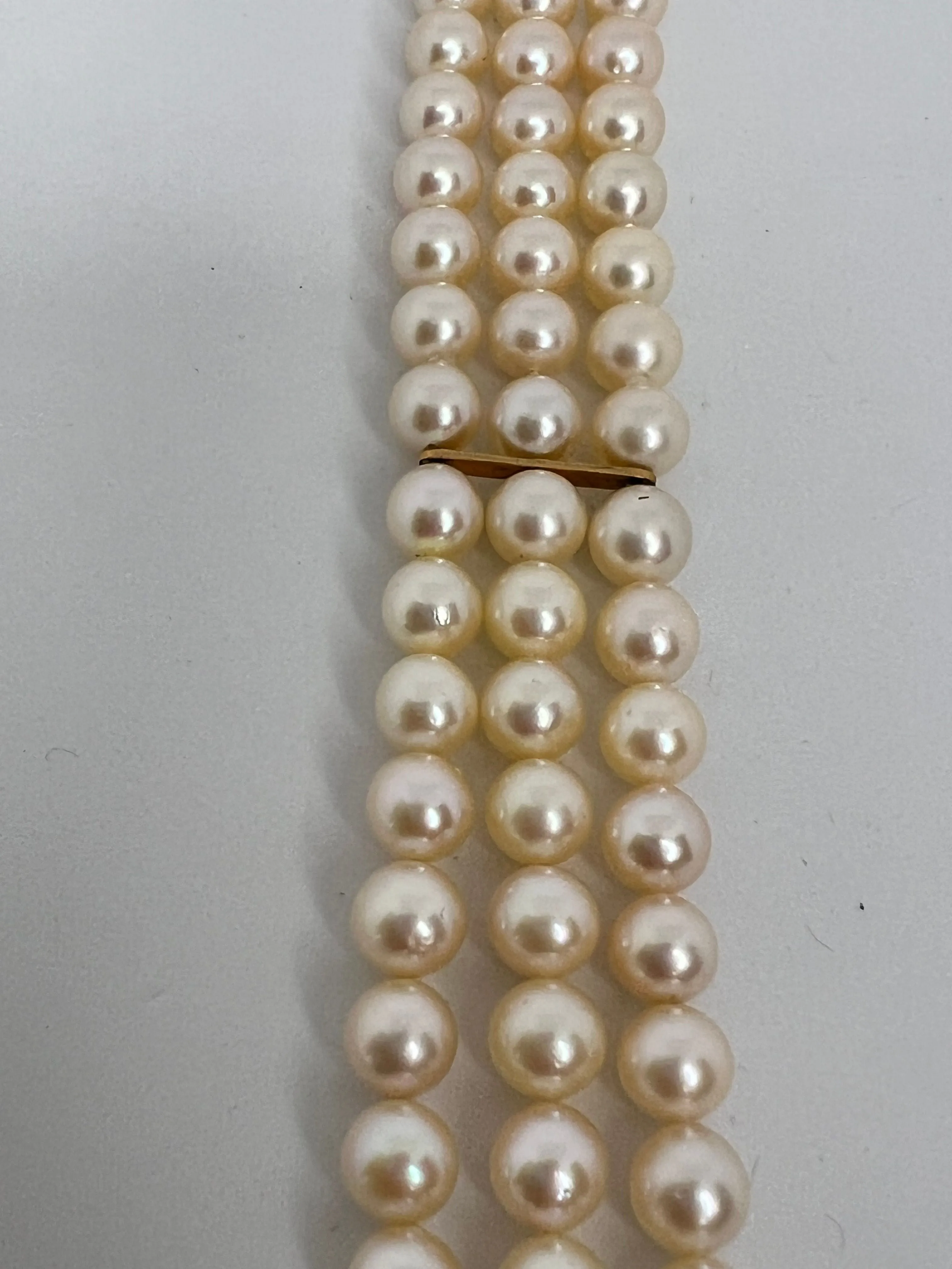 Bracelet 3 rangs Perles de Tahiti Mers du Sud fermoir or sold by 58 Facettes product image thumbnail 4