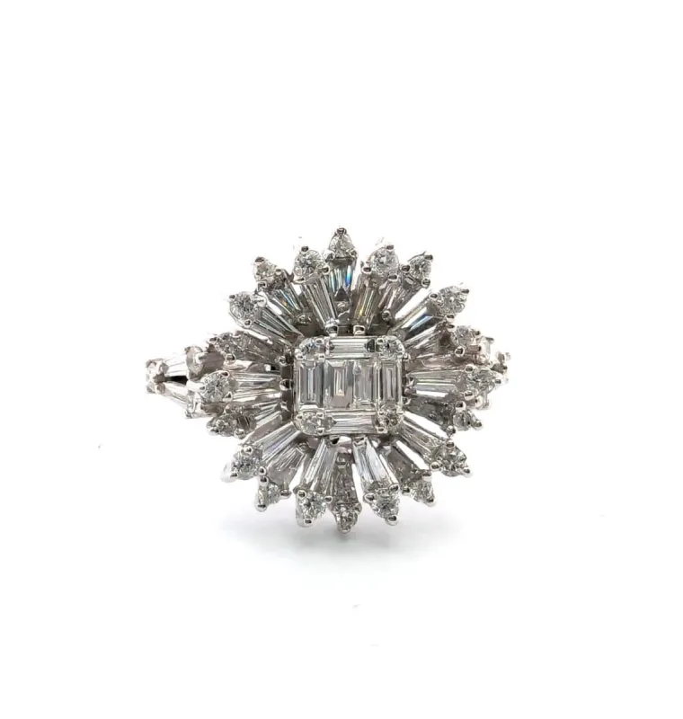 Bague en or blanc et diamants sold by 58 Facettes