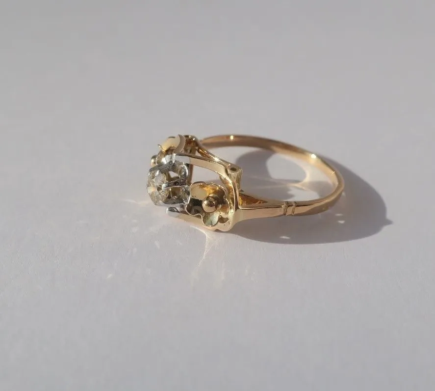 Bague Art déco en or bicolore 18 carats et diamant sold by 58 Facettes product image thumbnail 5