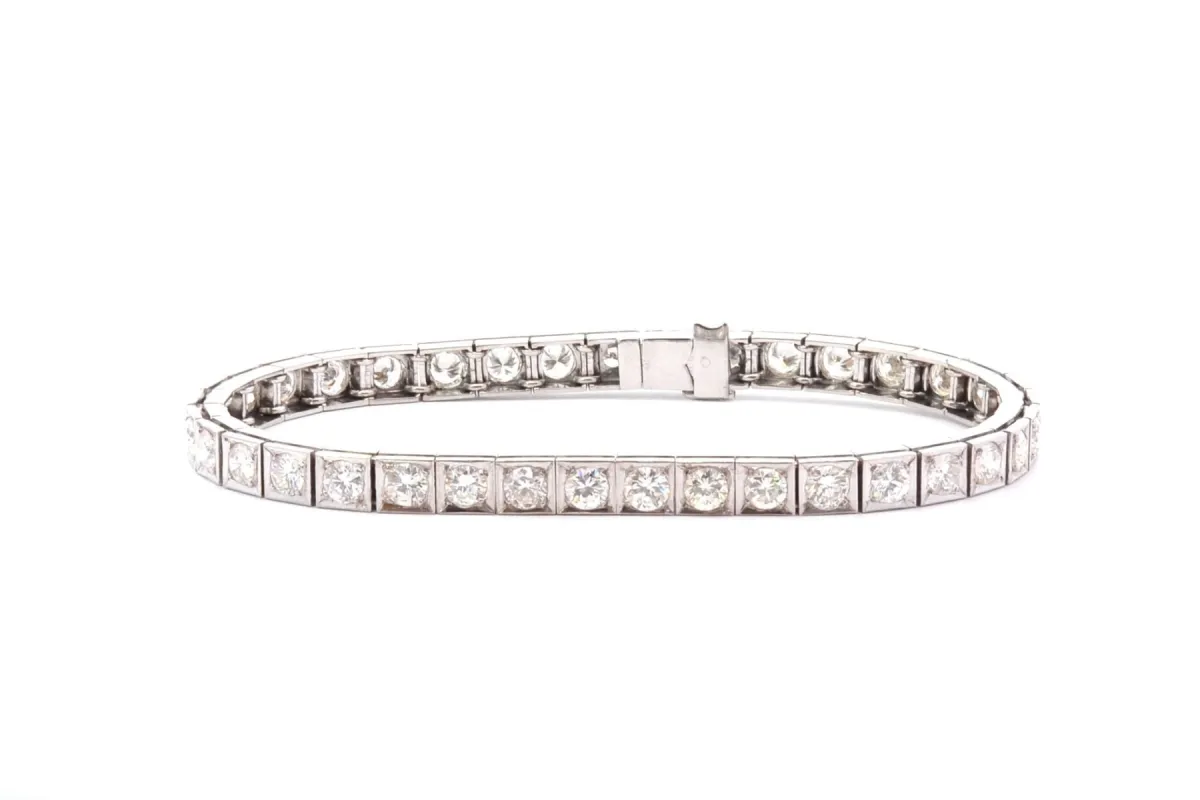 Bracelet vintage diamants en or 18k sold by 58 Facettes