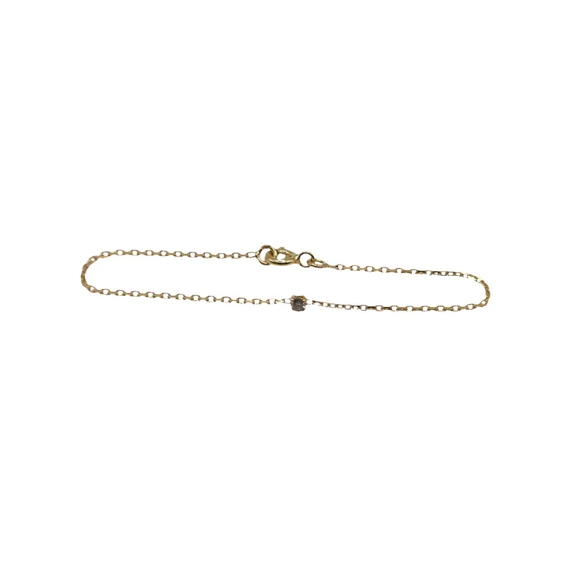 Bracelet or jaune serti d'un diamant sold by 58 Facettes