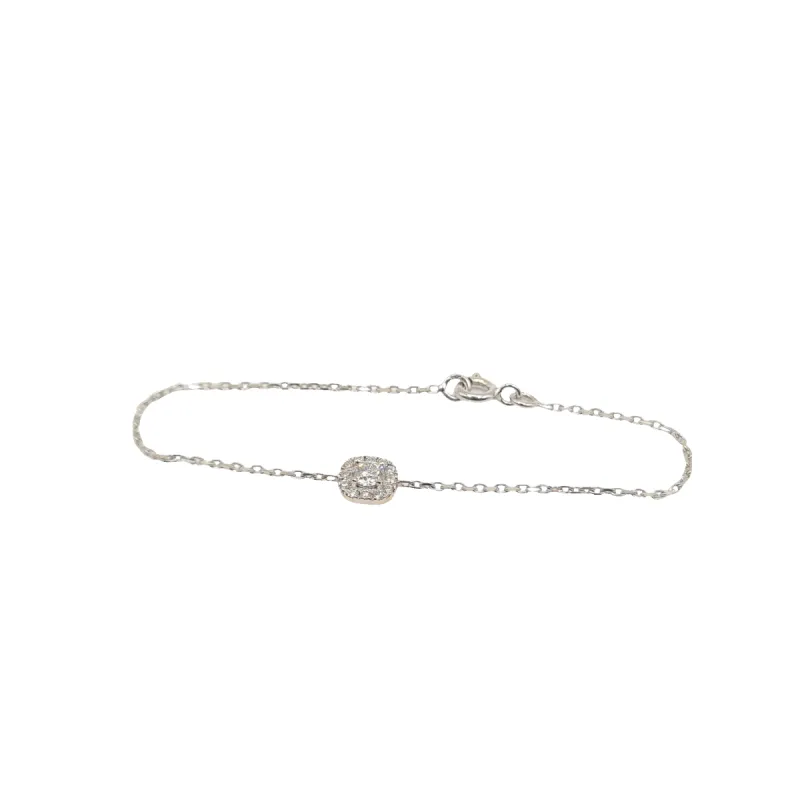 Bracelet or blanc serti de diamants naturels sold by 58 Facettes