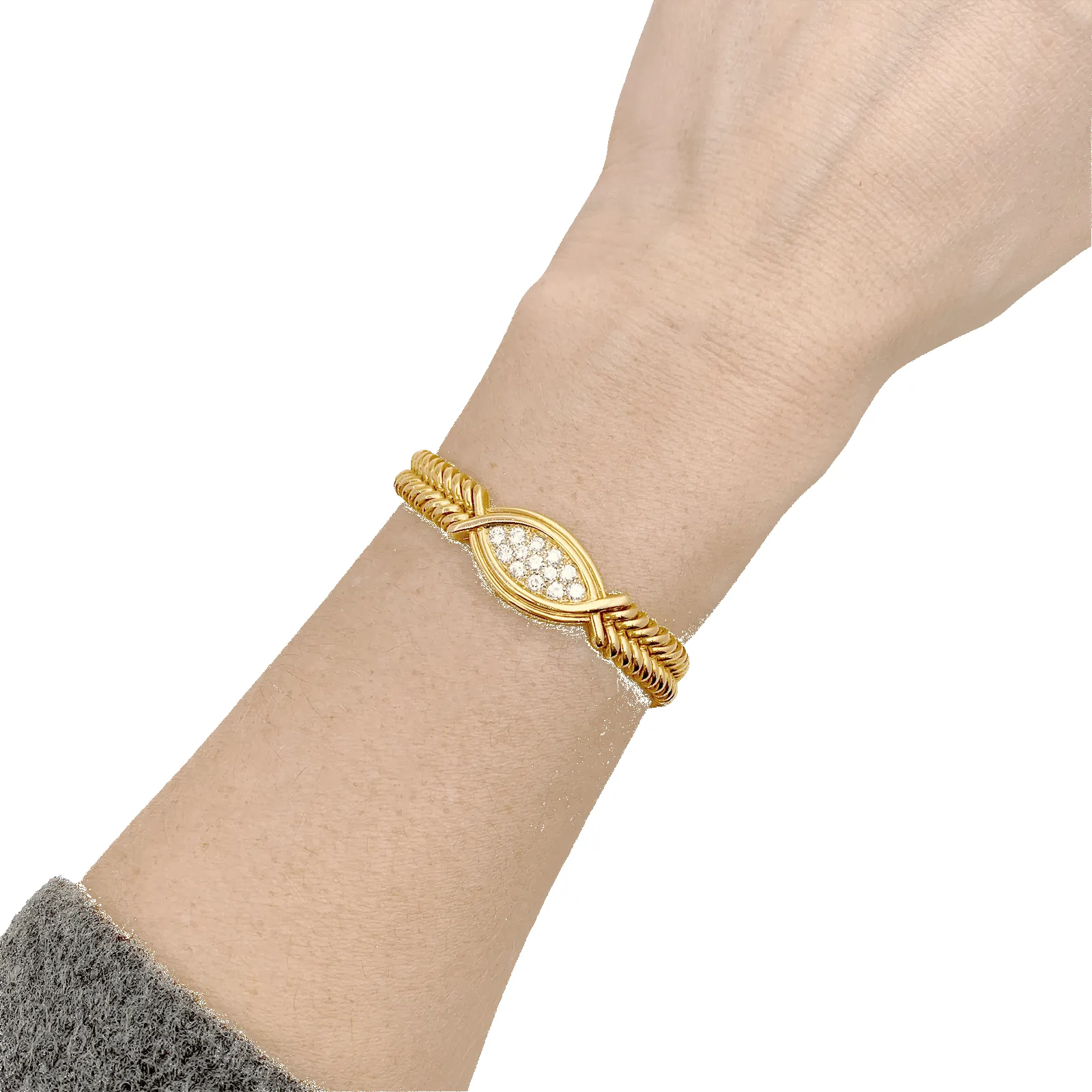 Bracelet vintage Fred or jaune, diamants. sold by 58 Facettes product image thumbnail 3