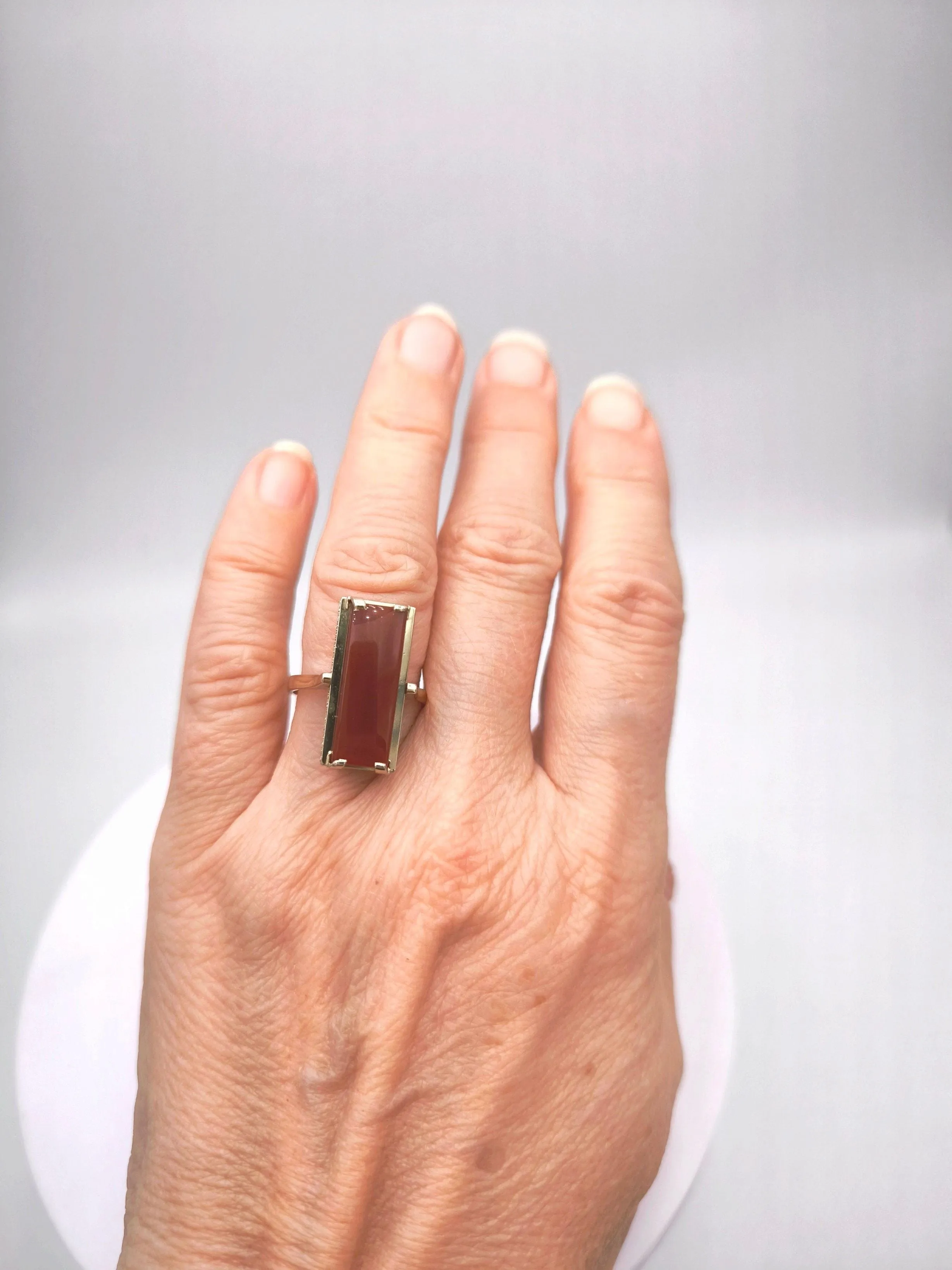 Bague reversible vintage or améthyste agate sold by 58 Facettes product image thumbnail 3