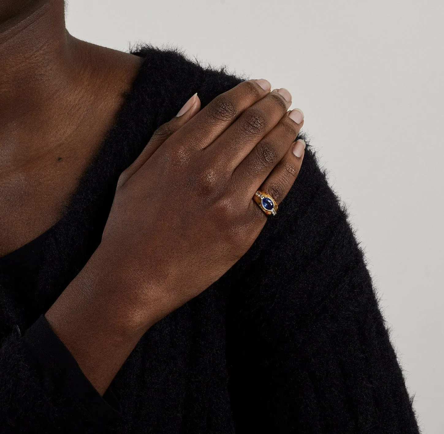 Bague Jonc Saphirs Diamants sold by 58 Facettes product image thumbnail 2