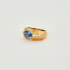 Bague Jonc Saphirs Diamants sold by 58 Facettes