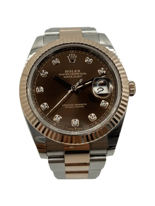 Rolex Datejust 41 or rose Chocolate & Diamonds sold by 58 Facettes