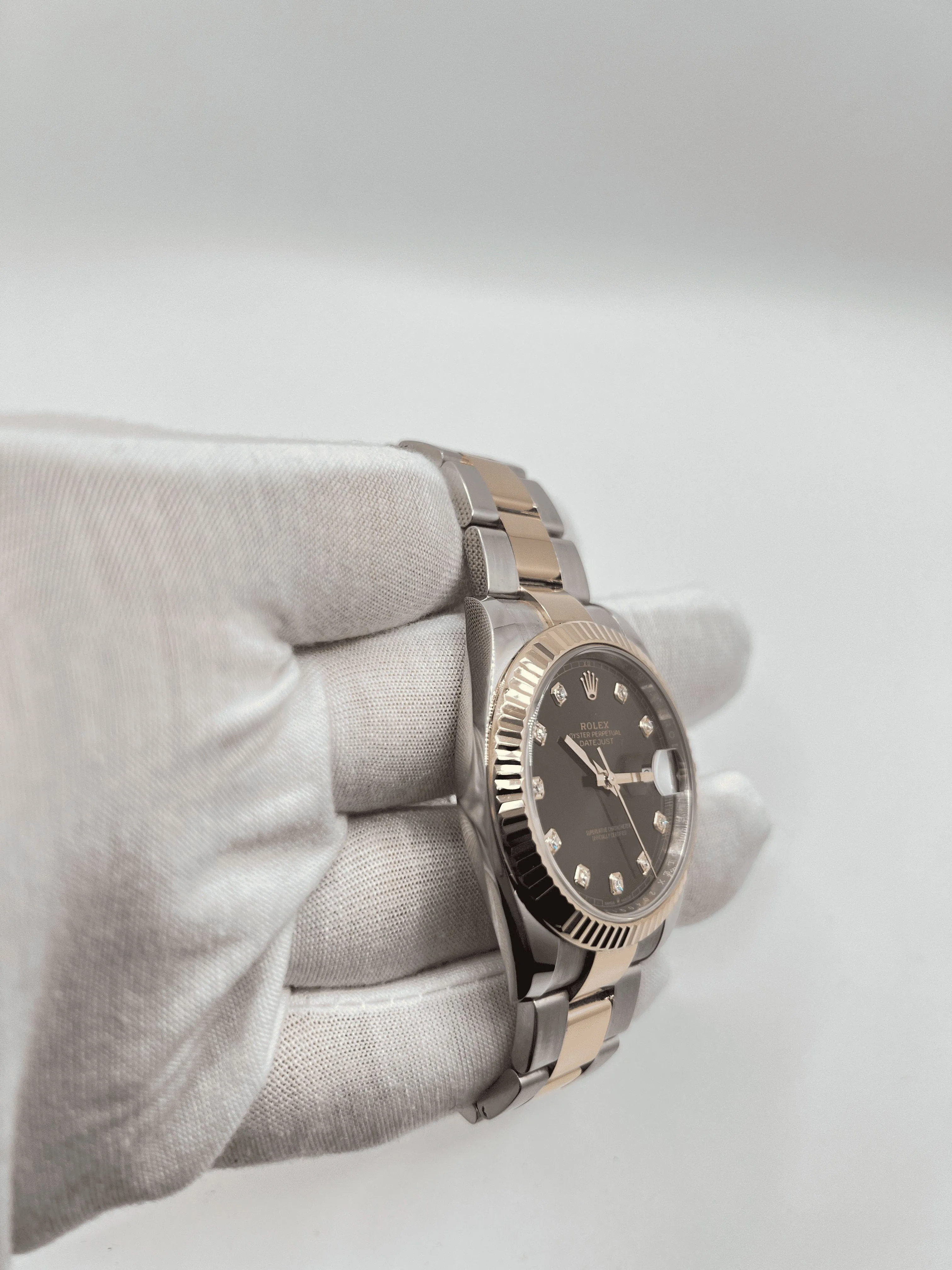 Rolex Datejust 41 or rose Chocolate & Diamonds sold by 58 Facettes product image thumbnail 3