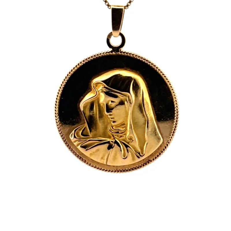 Médaille Or Jaune 18k 1932 Vierge Marie sold by 58 Facettes