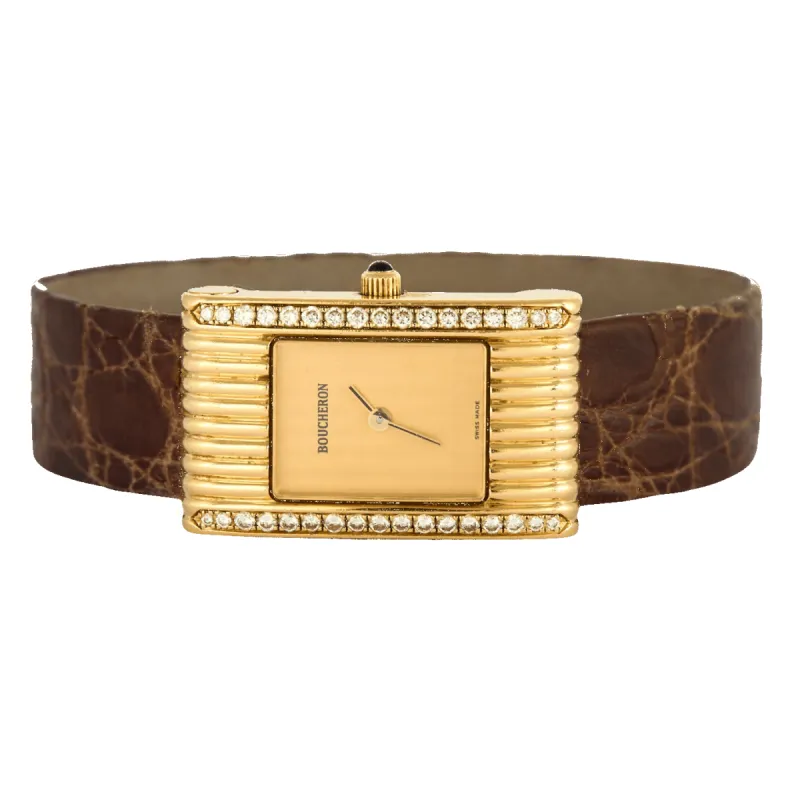 BOUCHERON - Montre Reflet or jaune diamants sold by 58 Facettes