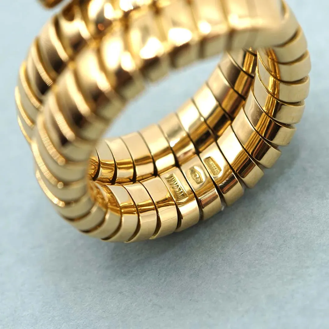 BULGARI - Tubogas yellow gold ring sold by 58 Facettes product image thumbnail 2