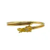 Bracelet JEAN ET PIERRE BELLIN Éléphant double jonc ouvert or jaune, saphir, onyx, diamants sold by 58 Facettes