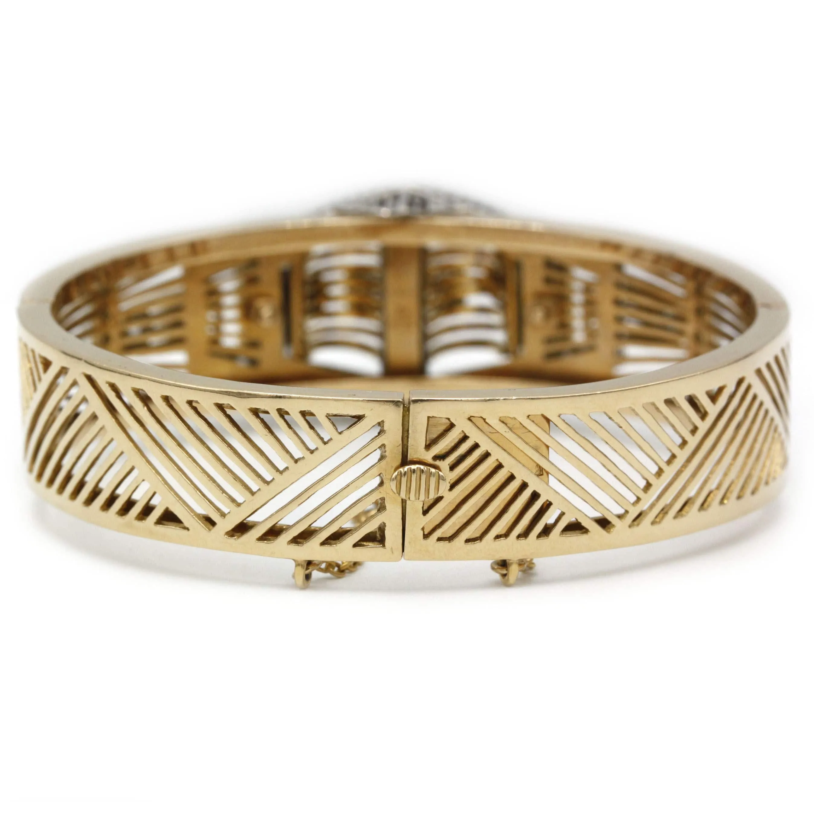 Bracelet Tank or, platine, diamants sold by 58 Facettes product image thumbnail 5