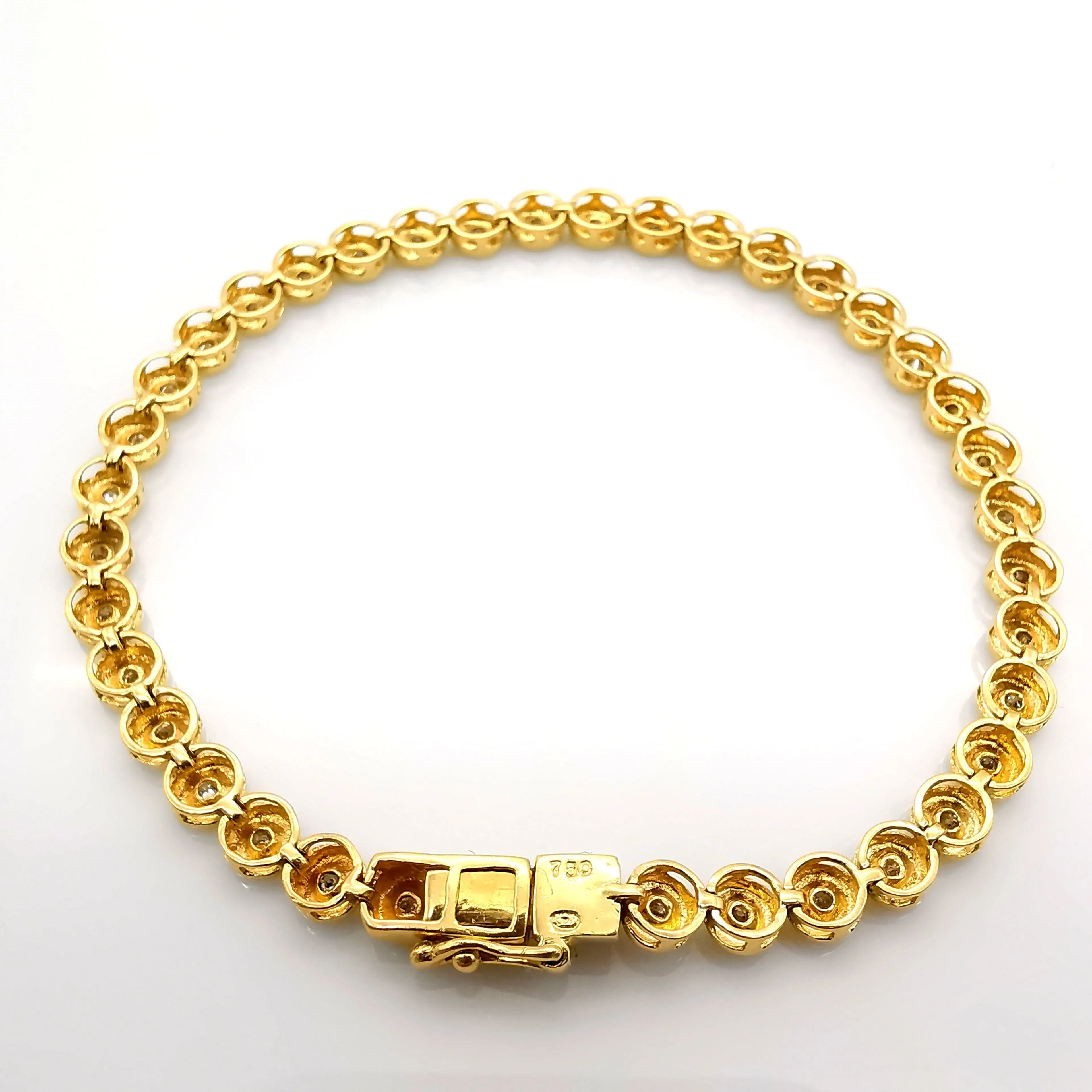 Bracelet tennis or jaune diamants sold by 58 Facettes product image thumbnail 3