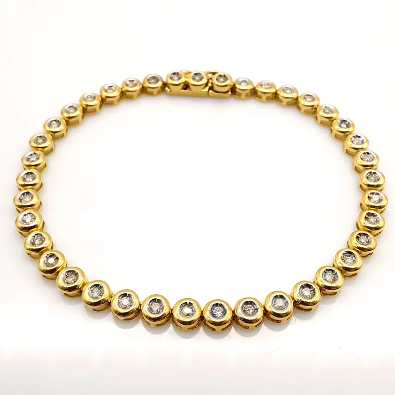 Bracelet tennis or jaune diamants sold by 58 Facettes