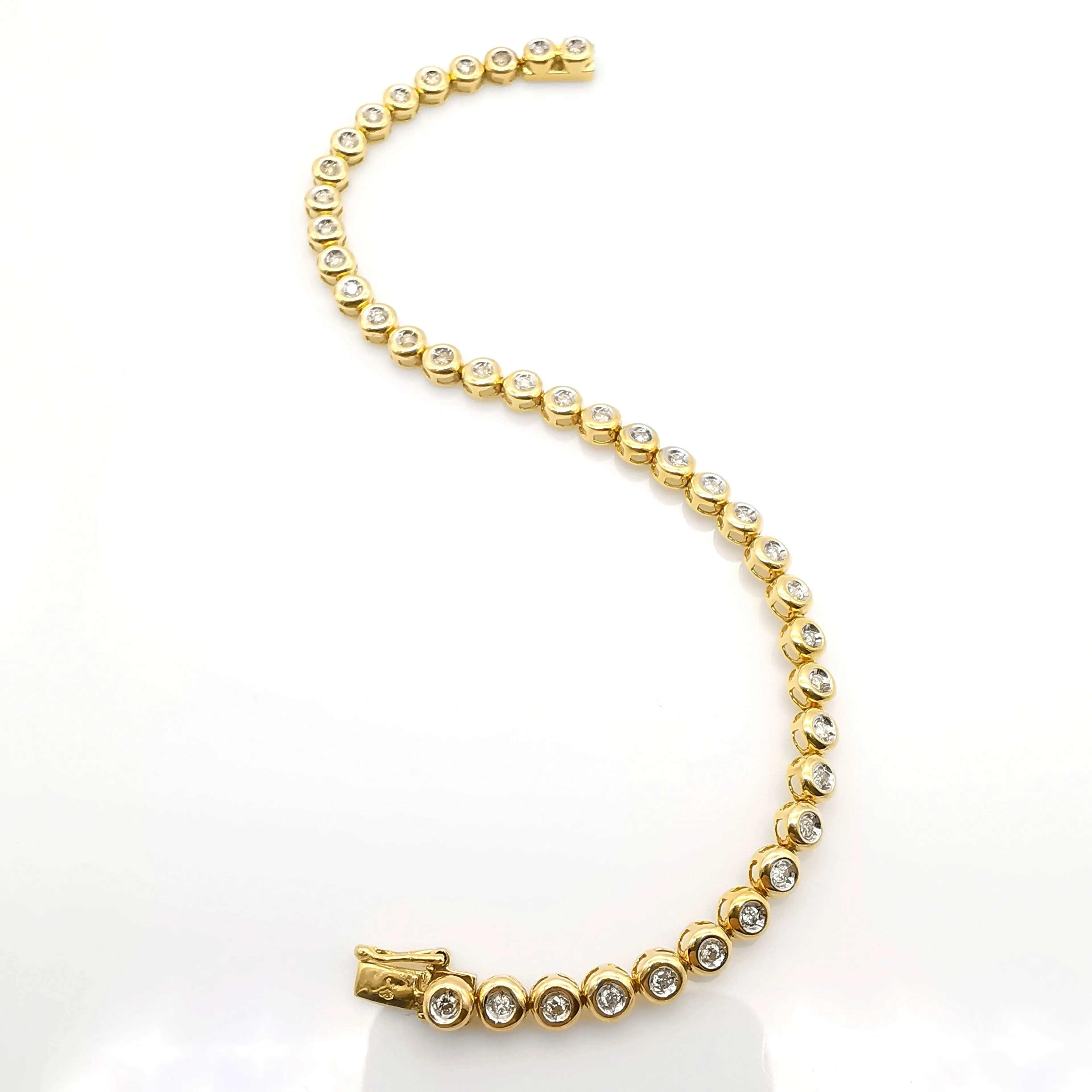 Bracelet tennis or jaune diamants sold by 58 Facettes product image thumbnail 2