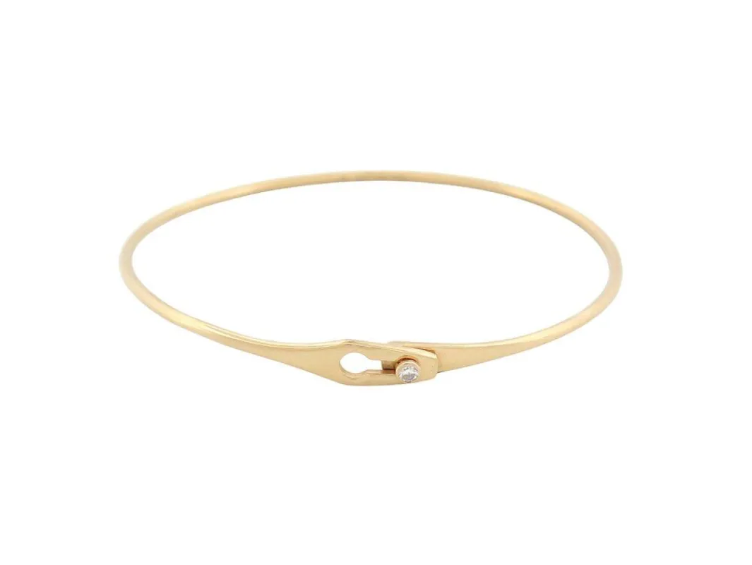 bracelet DINH VAN serrure jonc 334106 16.5 en or jaune 18k diamant sold by 58 Facettes
