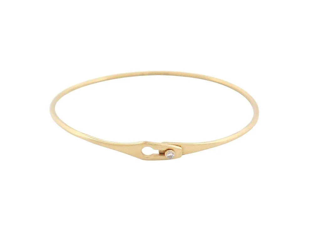 bracelet DINH VAN serrure jonc 334106 16.5 en or jaune 18k diamant sold by 58 Facettes