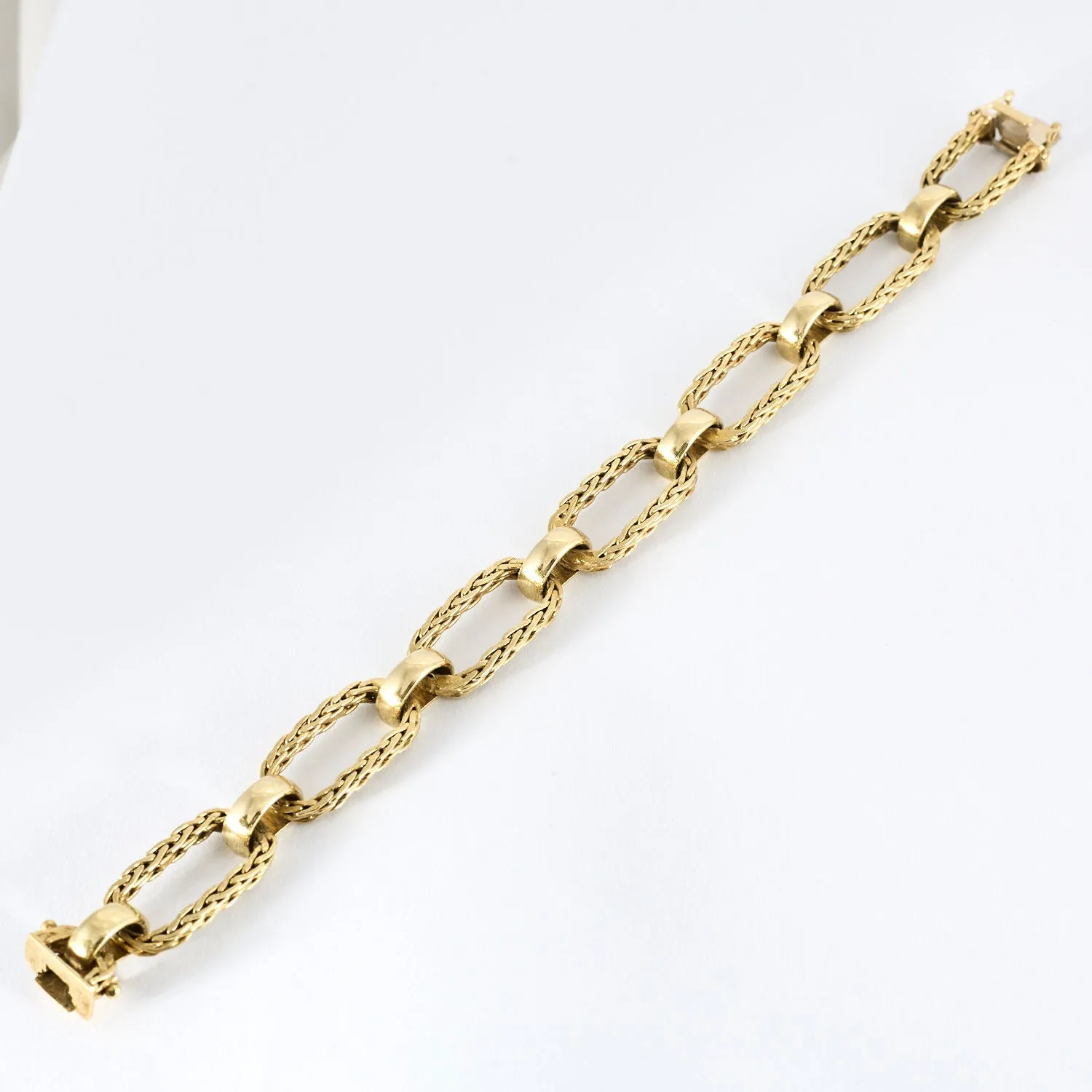 Bracelet maillons mats et polis or jaune sold by 58 Facettes product image thumbnail 4