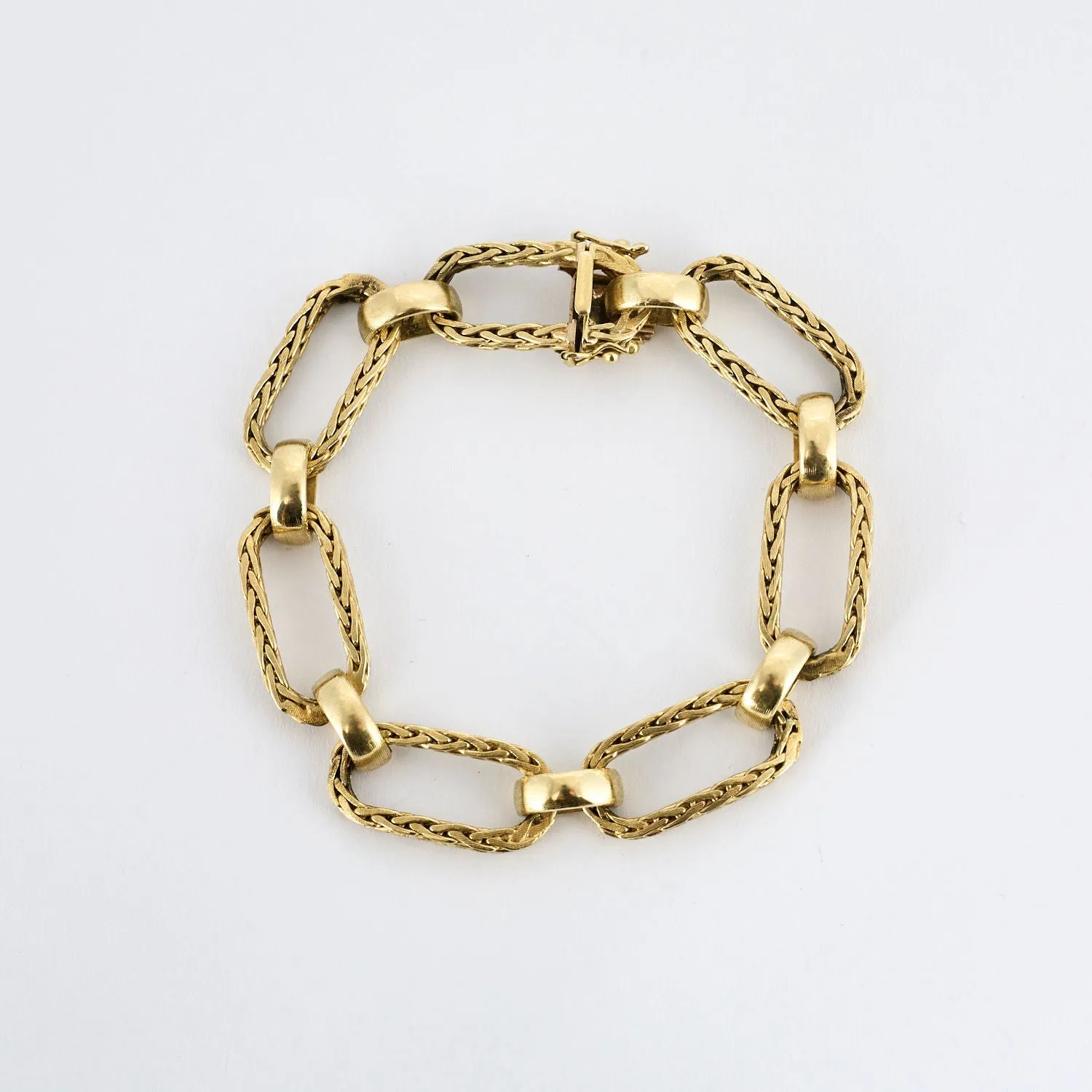 Bracelet maillons mats et polis or jaune sold by 58 Facettes product image thumbnail 3