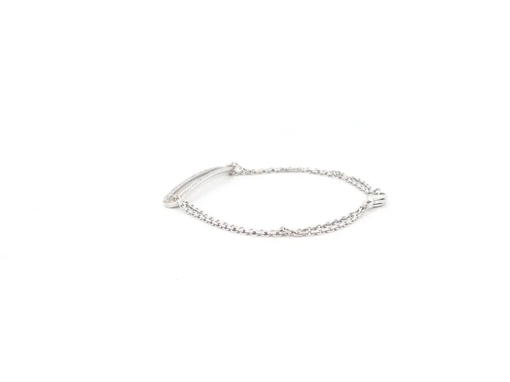 bracelet DINH VAN maillon slim 14 or blanc 18k diamants 0.48 ct sold by 58 Facettes product image thumbnail 5