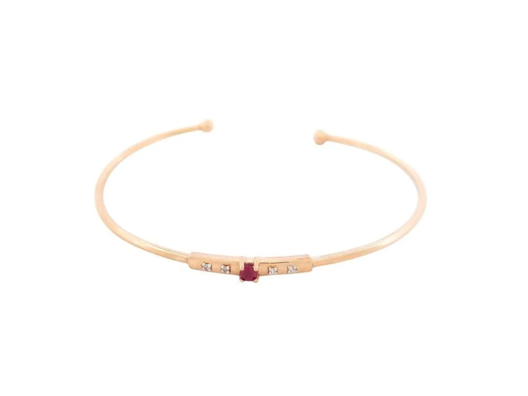 bracelet MAUBOUSSIN capsule d'emotion br0316ygpsdi or 18k diamants & rubis sold by 58 Facettes