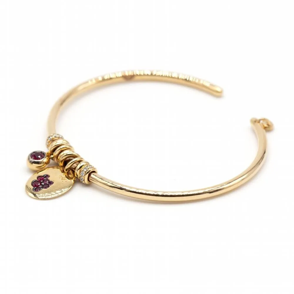 Bracelet en or jaune, diamants et rubis sold by 58 Facettes product image thumbnail 4