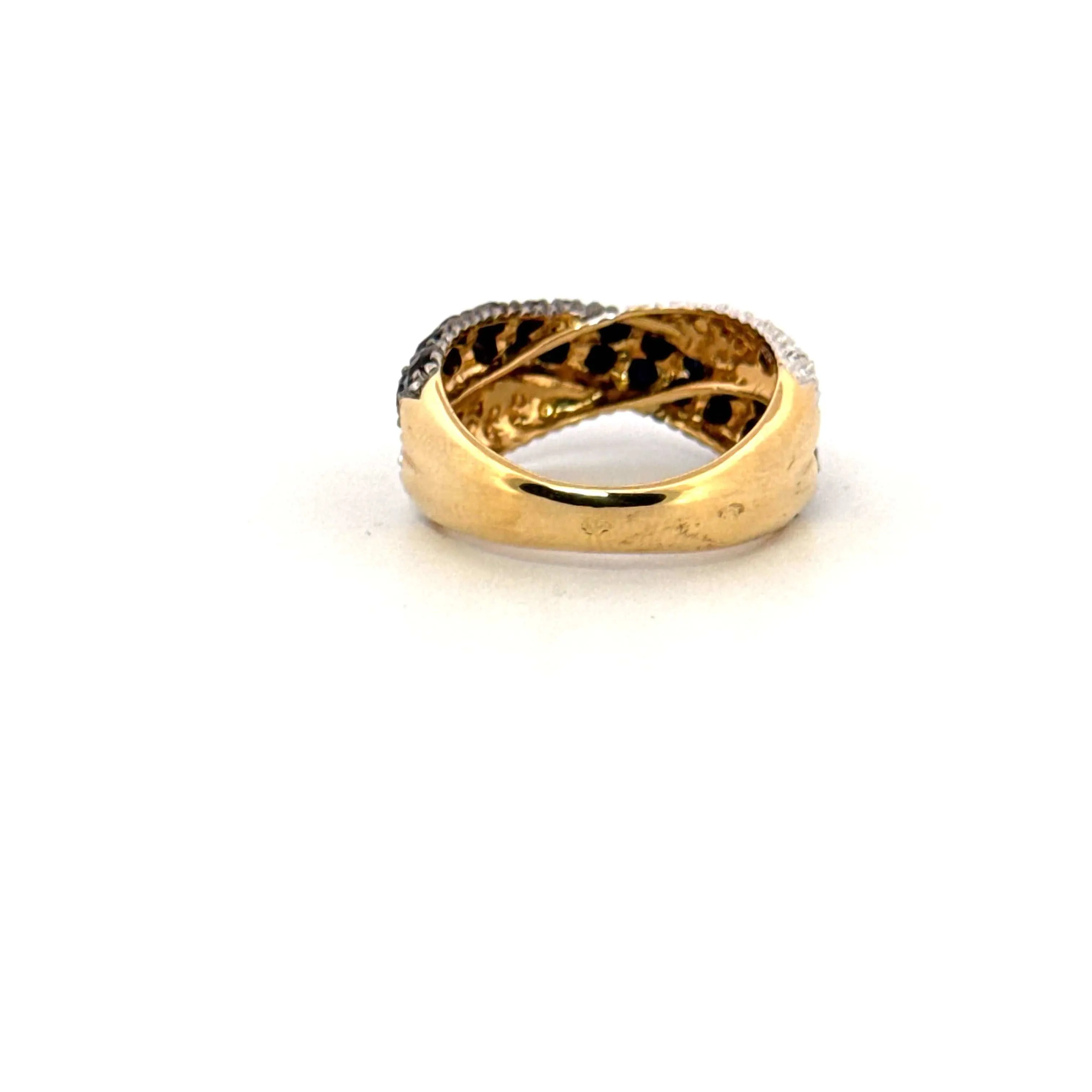 Bague Bandeau Croisée Or Jaune Diamants sold by 58 Facettes product image thumbnail 5