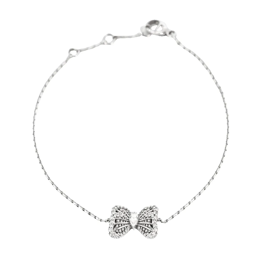 DE BEERS - PORTRAITS DE LA NATURE PAPILLON - Bracelet en or blanc et diamants sold by 58 Facettes