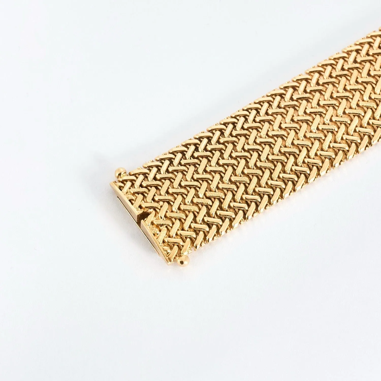 Bracelet ruban maille polonaise en or jaune sold by 58 Facettes product image thumbnail 5