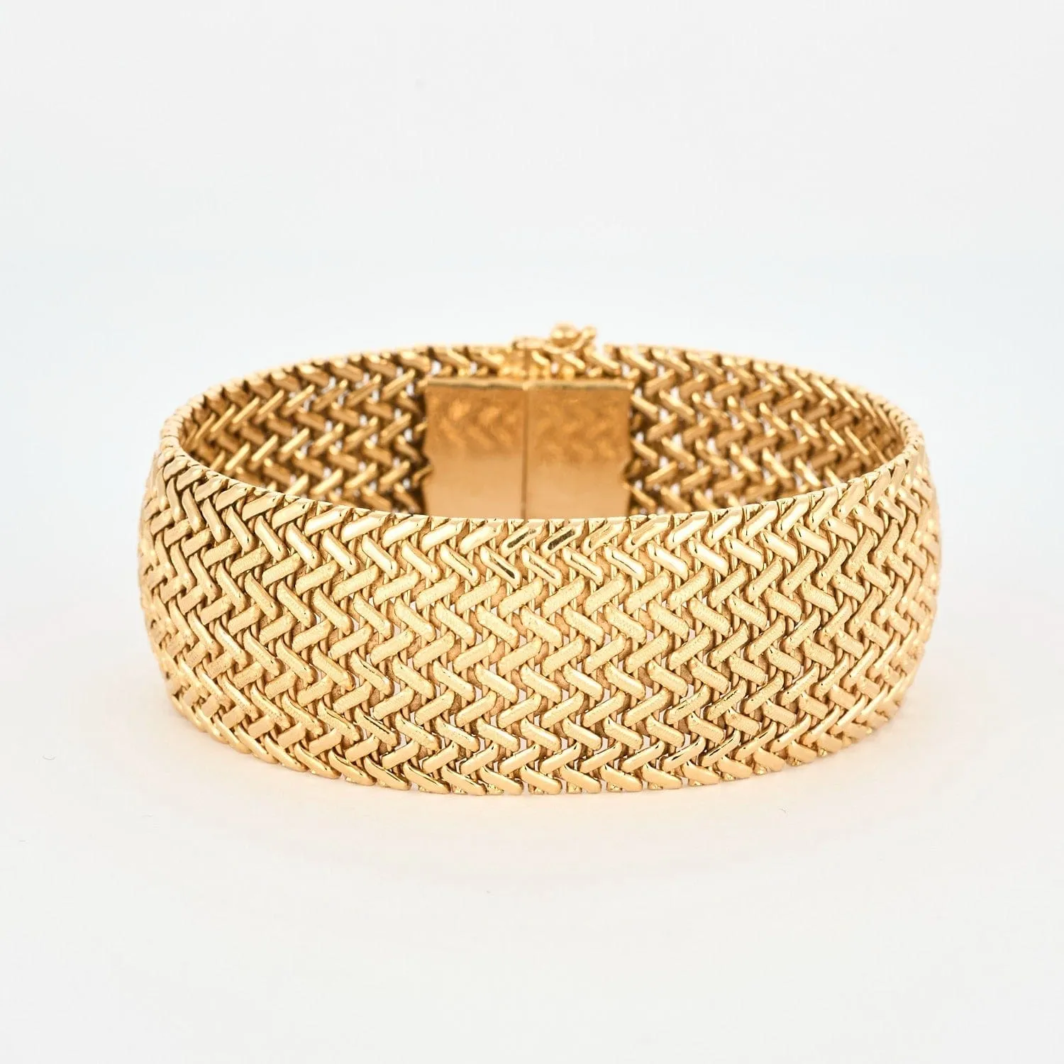 Bracelet ruban maille polonaise en or jaune sold by 58 Facettes product image thumbnail 3