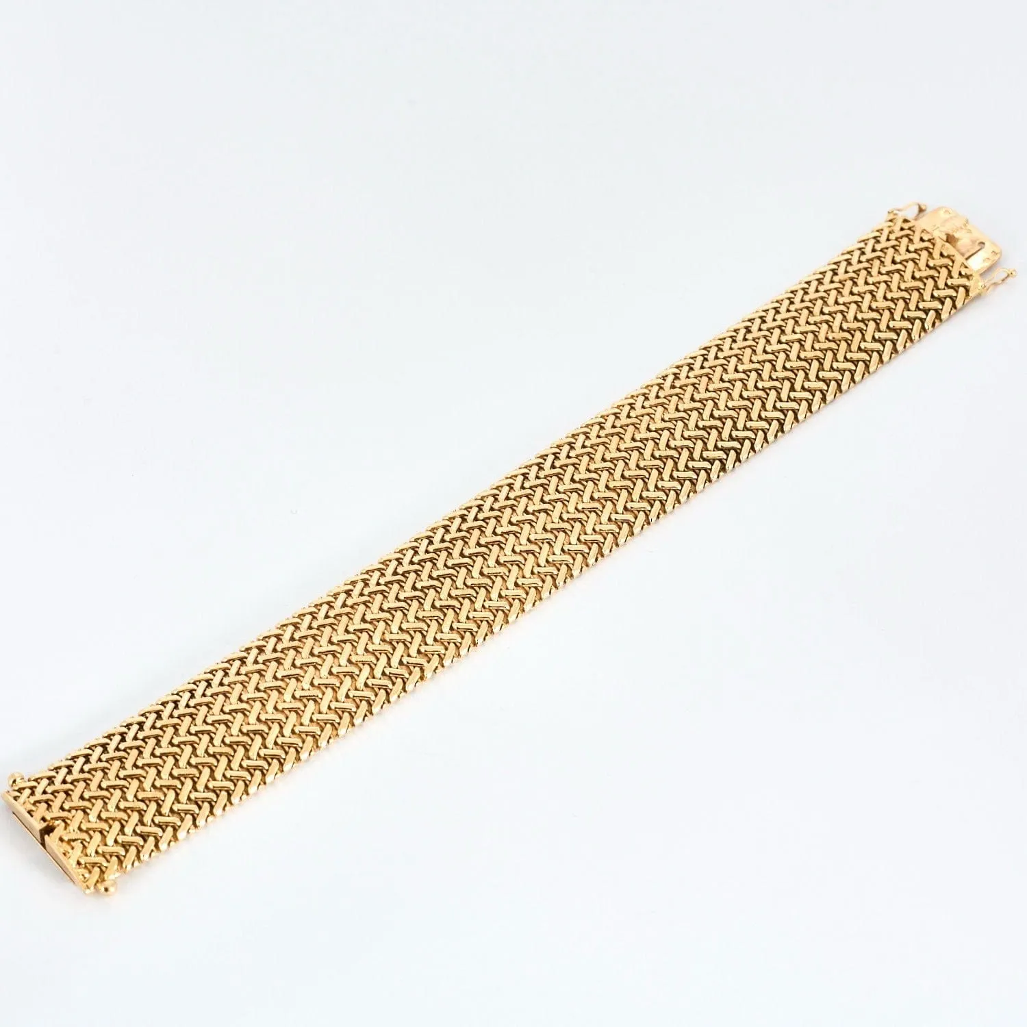 Bracelet ruban maille polonaise en or jaune sold by 58 Facettes product image thumbnail 4