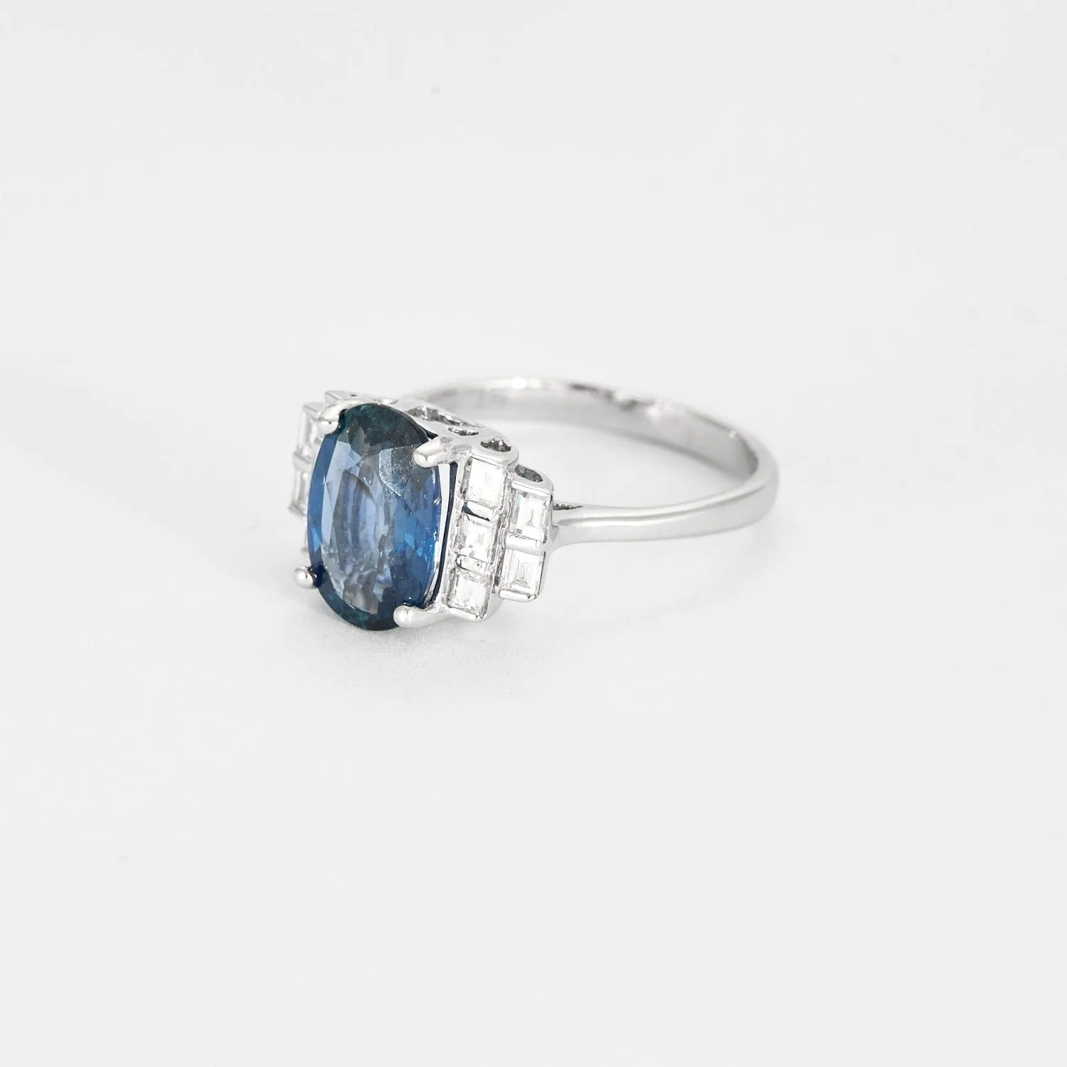 Bague or blanc, saphir et diamants sold by 58 Facettes product image thumbnail 4