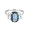 Bague or blanc, saphir et diamants sold by 58 Facettes