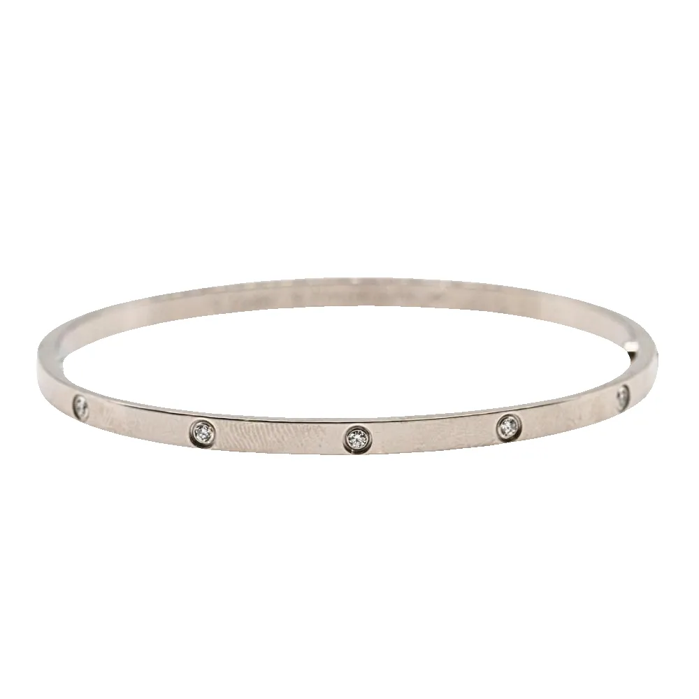 Cartier - Bracelet LOVE or blanc 10 diamants sold by 58 Facettes