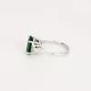 Bague or blanc, grenat tsavorite et diamants sold by 58 Facettes