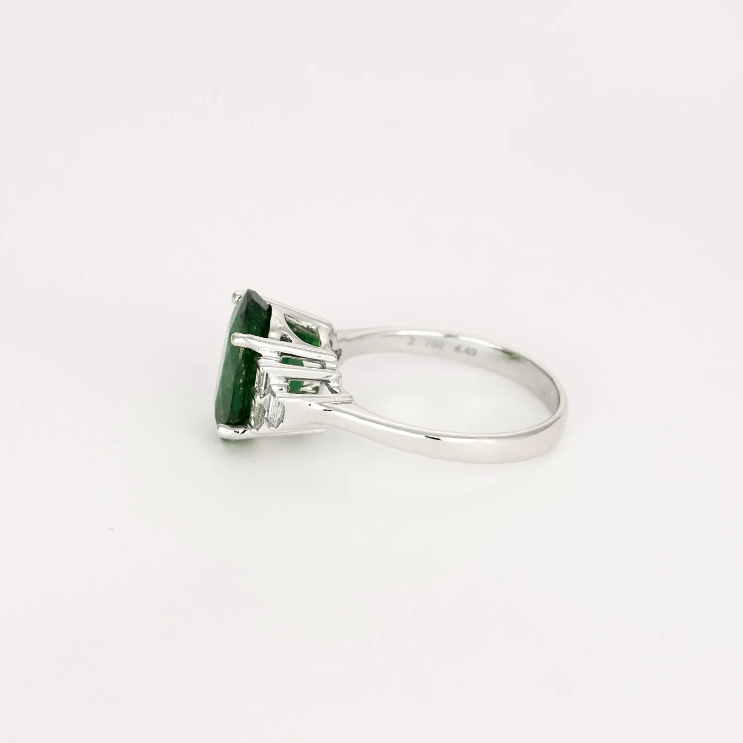 Bague or blanc, grenat tsavorite et diamants sold by 58 Facettes product image thumbnail 5