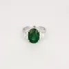 Bague or blanc, grenat tsavorite et diamants sold by 58 Facettes