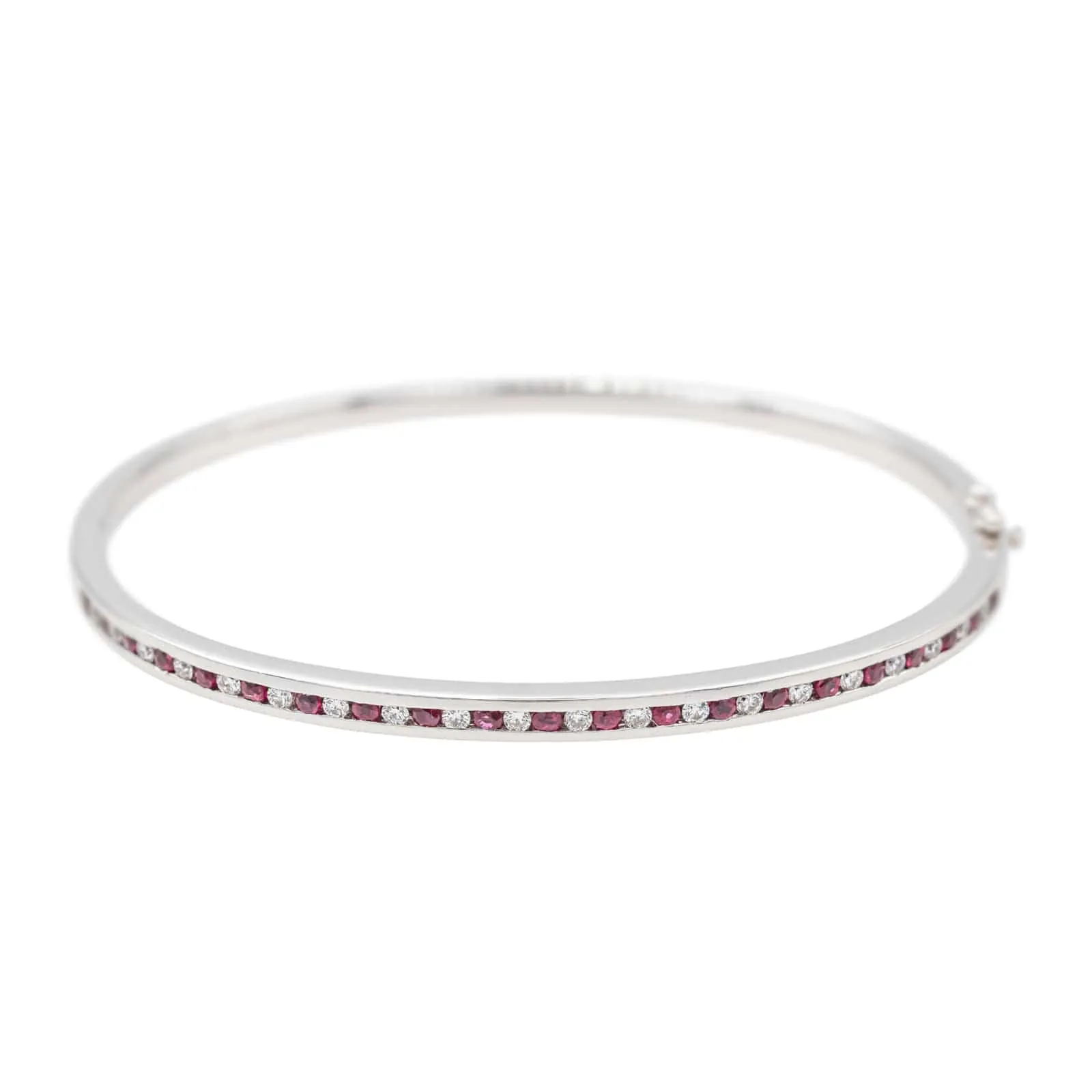 Bracelet Jonc Or blanc Rubis sold by 58 Facettes product image thumbnail 5