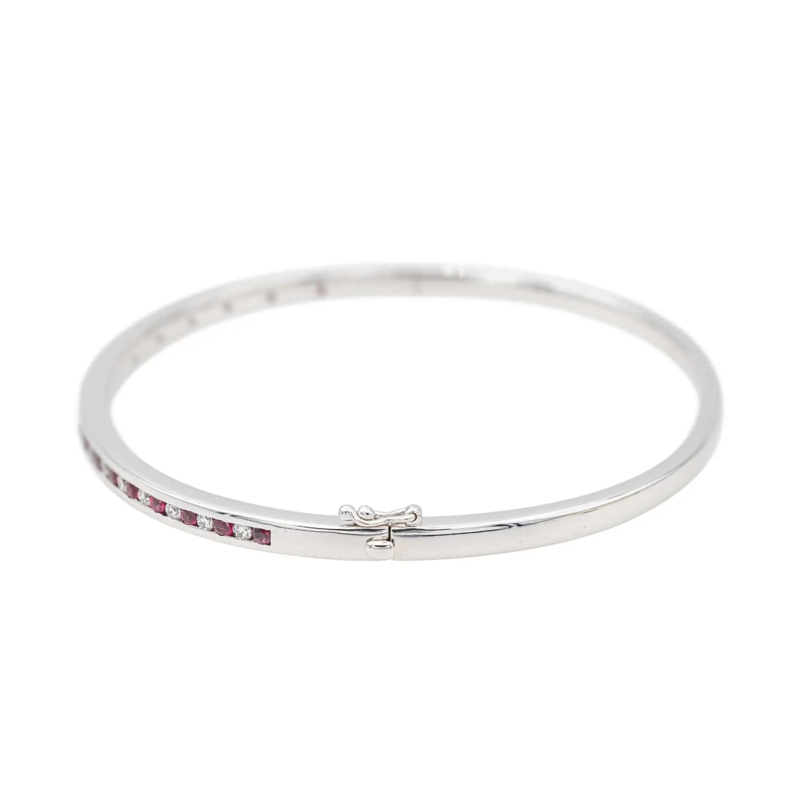 Bracelet Jonc Or blanc Rubis sold by 58 Facettes product image thumbnail 4