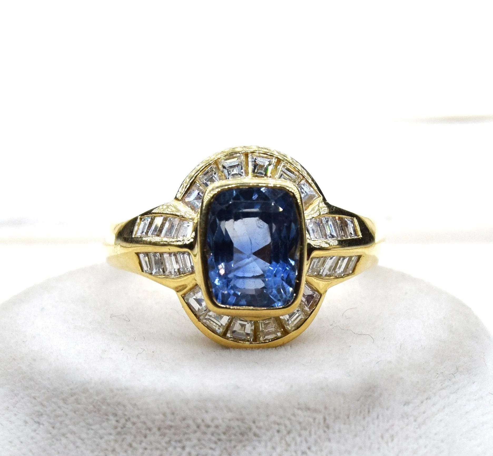 Bague vintage en saphir et diamant sold by 58 Facettes product image thumbnail 2